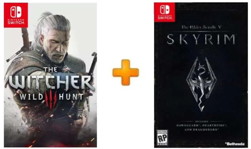 ИгроПак для Nintendo Switch: Ведьмак 3: Дикая охота + The Elder Scrolls V: Skyrim