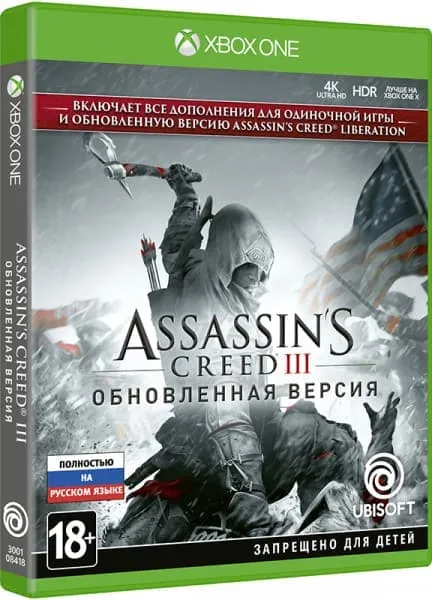 Игра Assassin's Creed III Обновленная версия (XBOX One, русская версия)