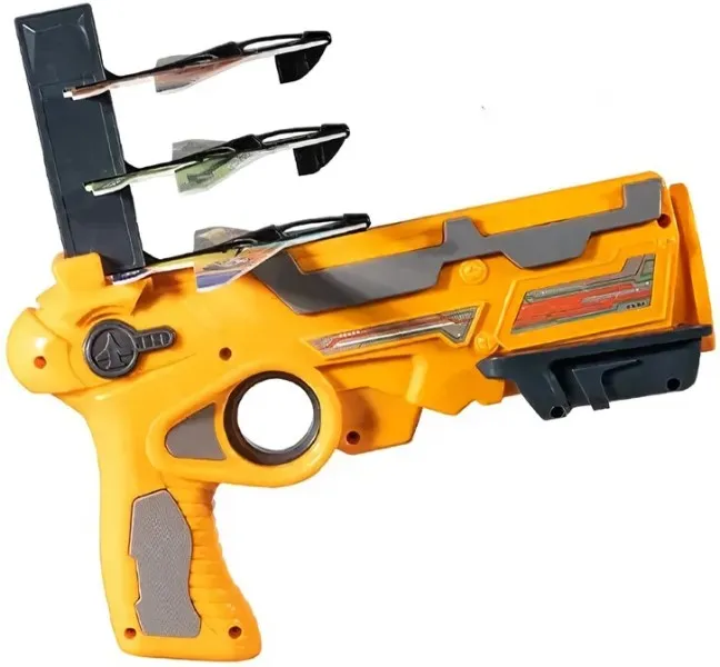 Игровой набор Air Battle пистолет-катапульта желтый, светится в темноте (899-10)