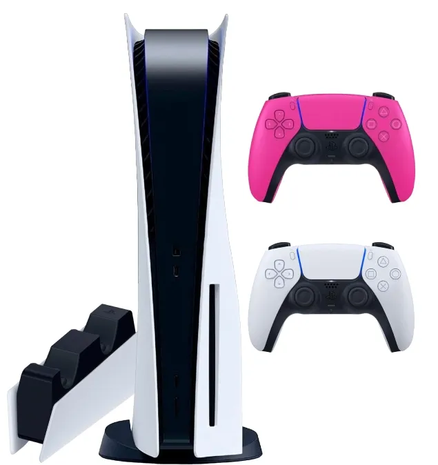 Sony PlayStation 5 (PS5, CFI-1200A, JP) + 2-й геймпад (новая звезда) + зарядная станция