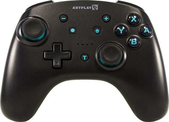 Геймпад Artplays NS65 для Nintendo Switch/PC, черно-бирюзовый (2,4G, li-ion, NFC, dualvibro)
