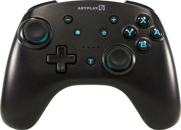 Геймпад Artplays NS65 для Nintendo Switch/PC, черно-бирюзовый (2,4G, li-ion, NFC, dualvibro)