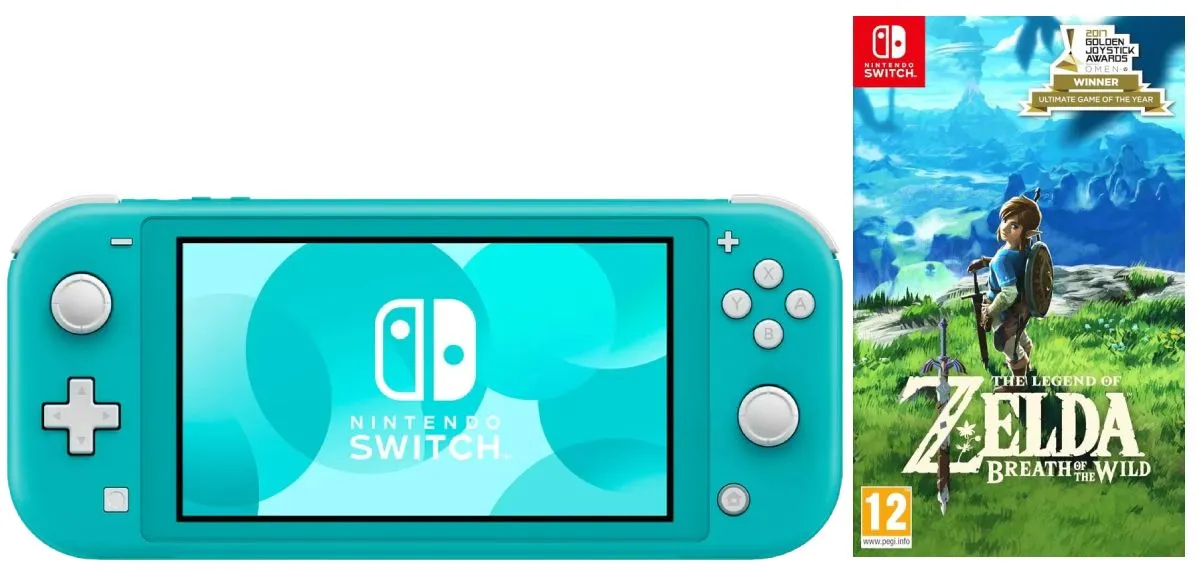 Игровая приставка Nintendo Switch Lite (Бирюзовый) + Игра The Legend of Zelda: Breath of the Wild