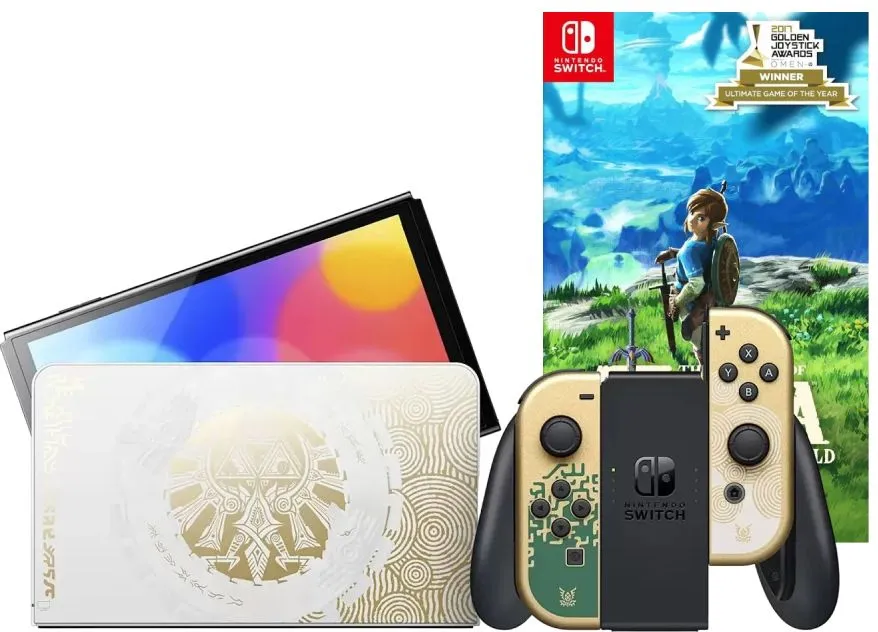 Игровая приставка Nintendo Switch OLED 64 GB Zelda: Tears of the Kingdom Edition (JP) + Игра The Legend of Zelda: Breath of the Wild