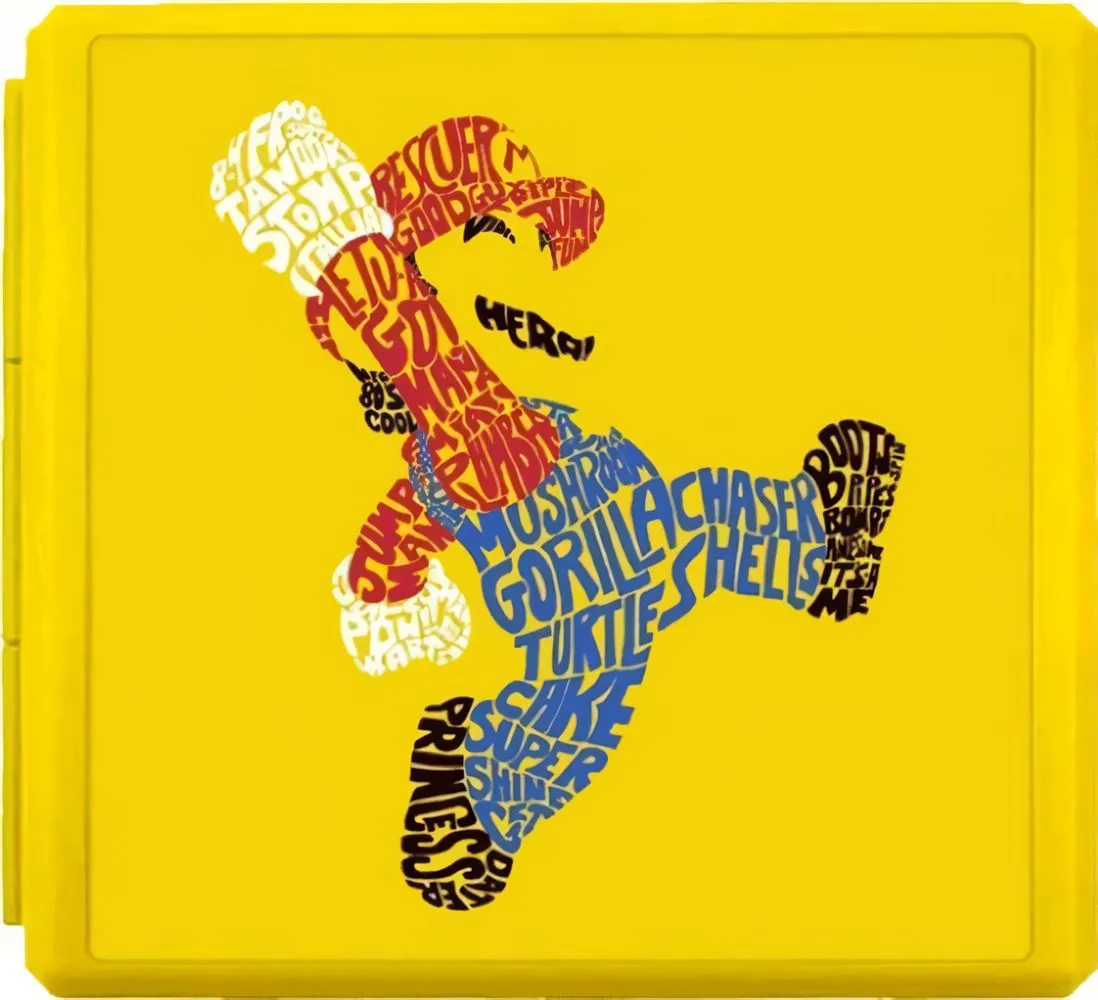 Защитный кейс HORI Premium Game Card Case Super Mario Yellow (желтый из букв) (NSW-038U) для Nintendo Switch