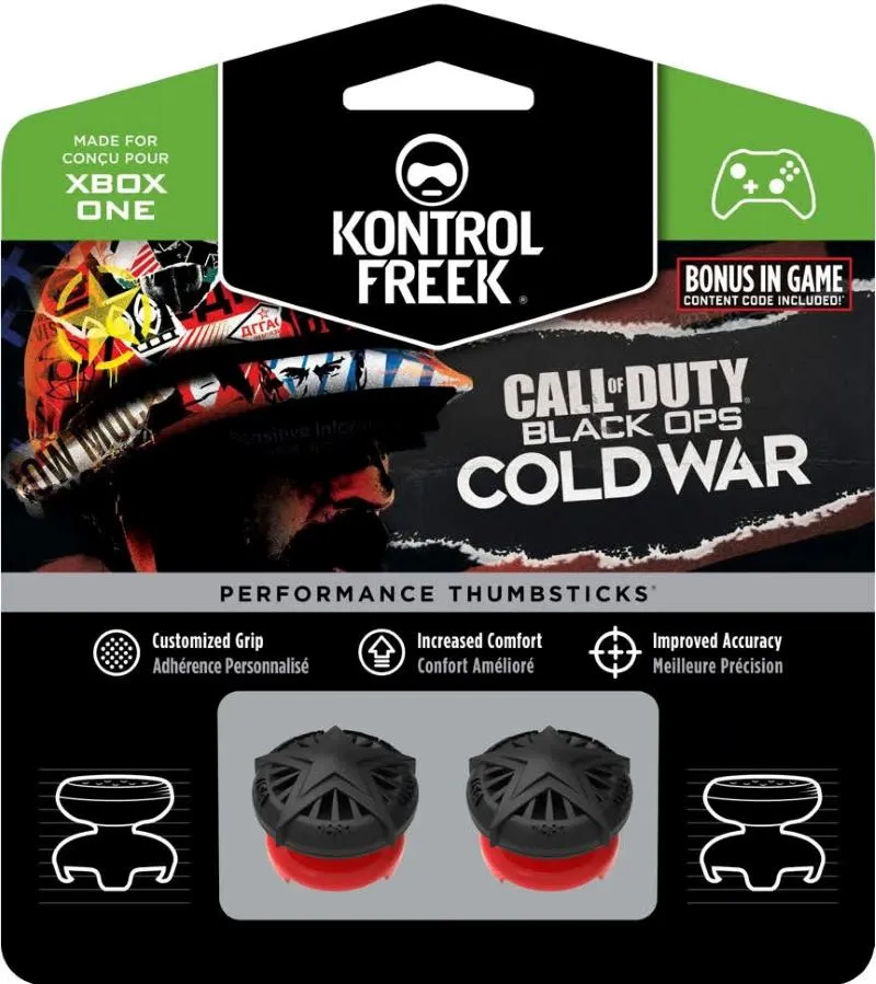 2 высокие накладки на стики KontrolFreek Call of Duty: Black Ops Cold War для геймпада Microsoft XBOX One/Series (черные)