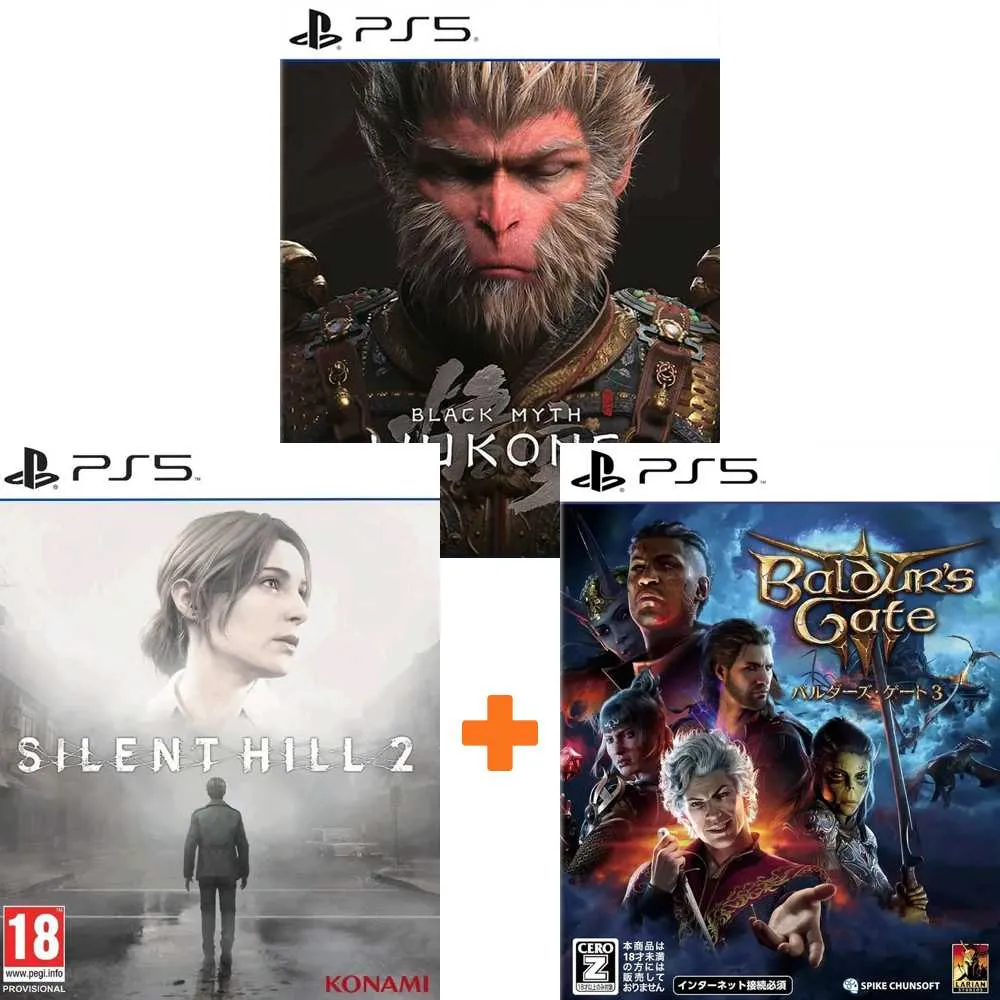 ИгроПак для PS5: Black Myth Wu Kong + Silent Hill 2 Remake + Baldur's Gate 3