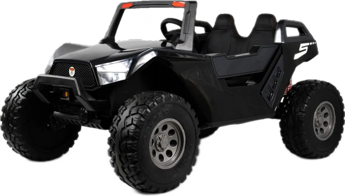 Детский электромобиль RiverToys A707AA LUX 4WD черный карбон