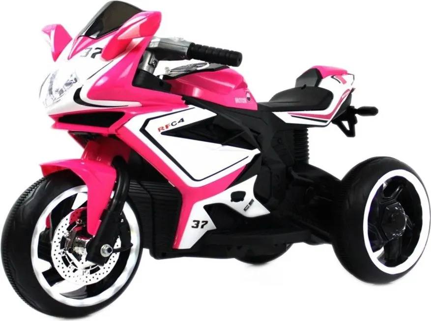 Детский электромотоцикл RiverToys K222AM розовый