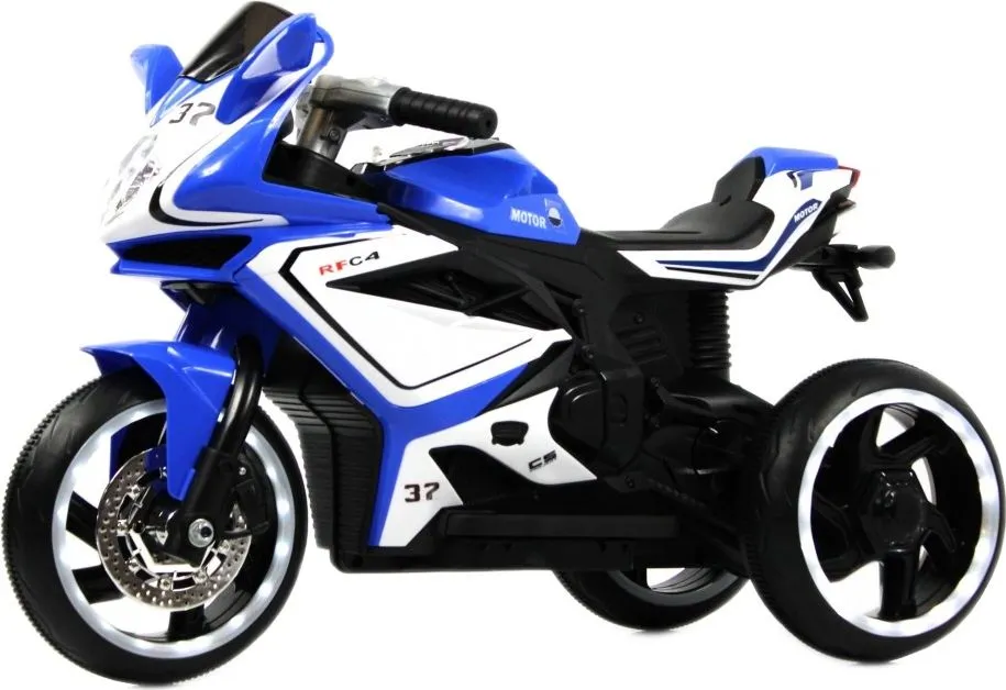 Детский электромотоцикл RiverToys K222AM синий