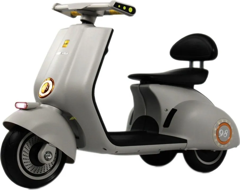 Детский электроскутер RiverToys K444PX серый