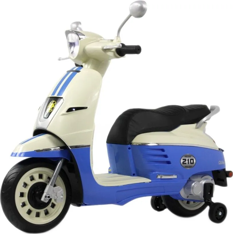 Детский электромотоцикл RiverToys Z222ZZ голубой