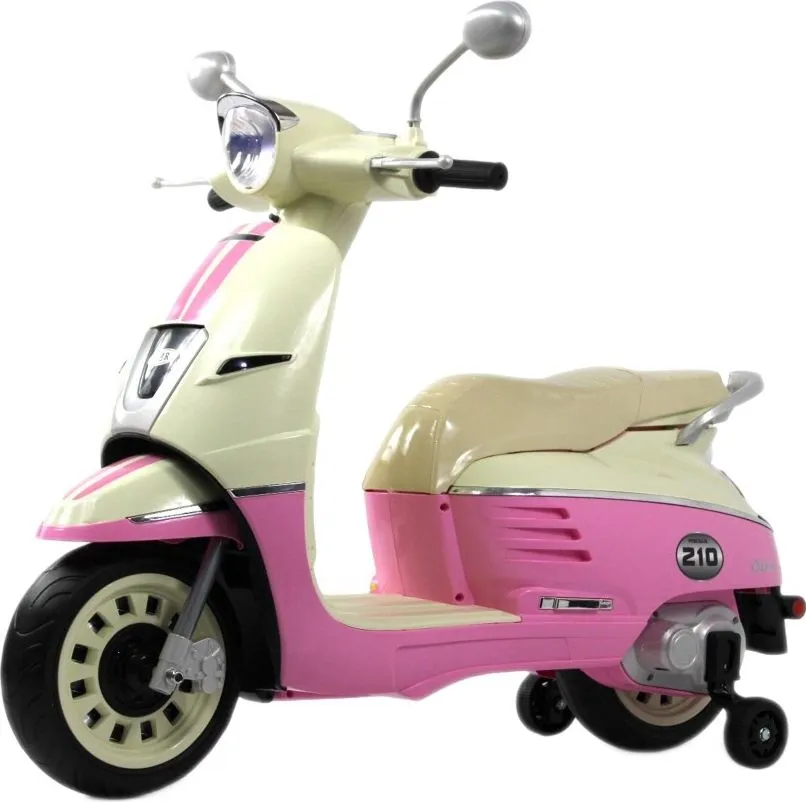 Детский электромотоцикл RiverToys Z222ZZ розовый