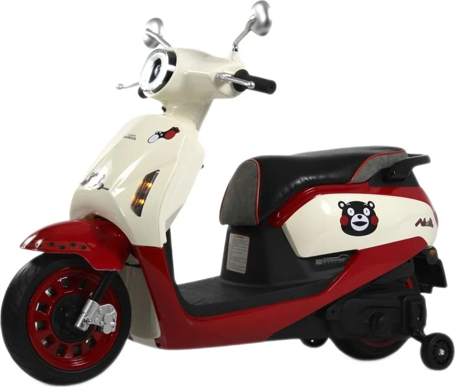 Детский электромотоцикл RiverToys Z555ZZ бежево-красный