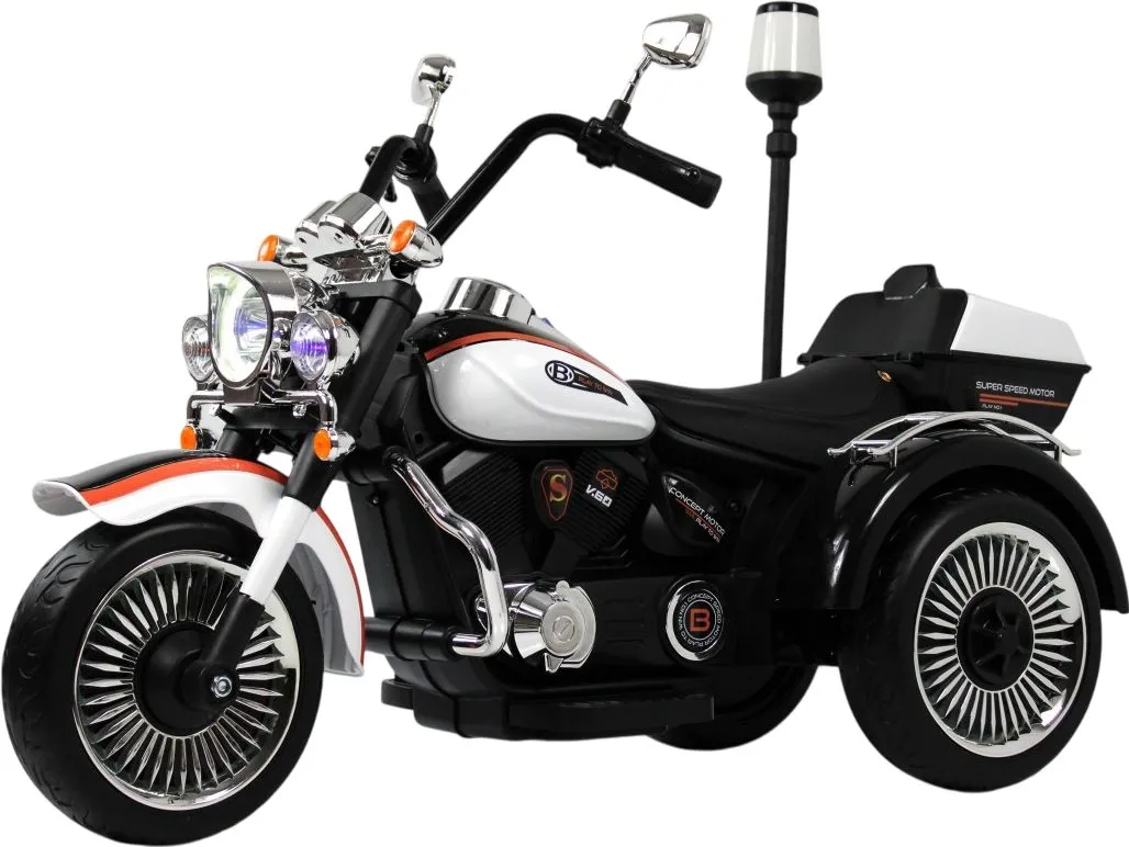 Детский электротрицикл RiverToys K003PX белый