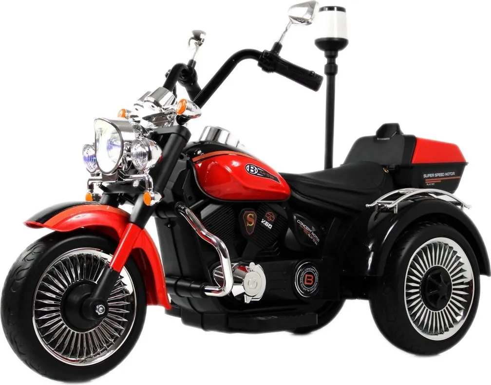 Детский электротрицикл RiverToys K003PX красный