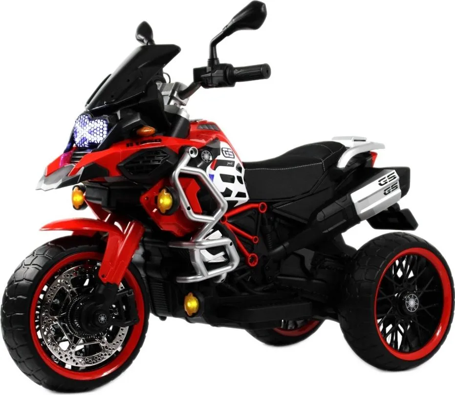 Детский электромотоцикл RiverToys М008БХ красный