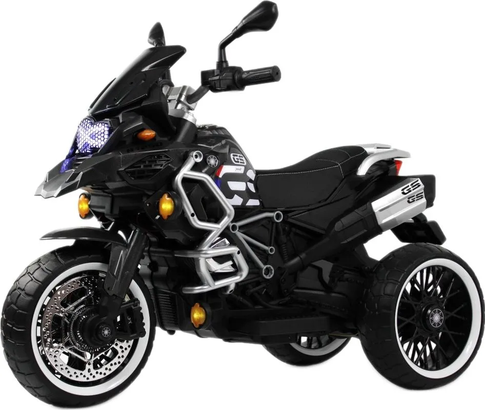 Детский электромотоцикл RiverToys М008БХ серый