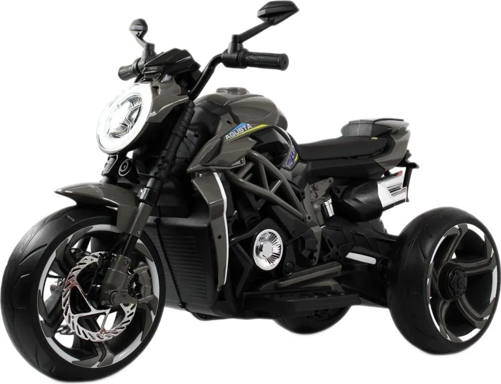 Детский электромотоцикл RiverToys C111MC серый