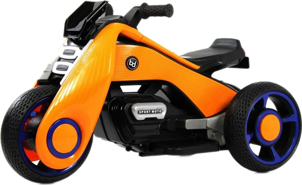 Детский электротрицикл RiverToys K333PX оранжевый