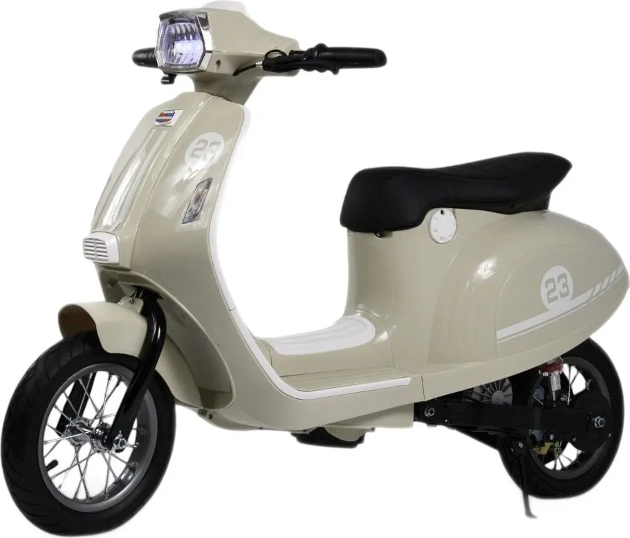 Детский электромотоцикл RiverToys A111AA бежевый