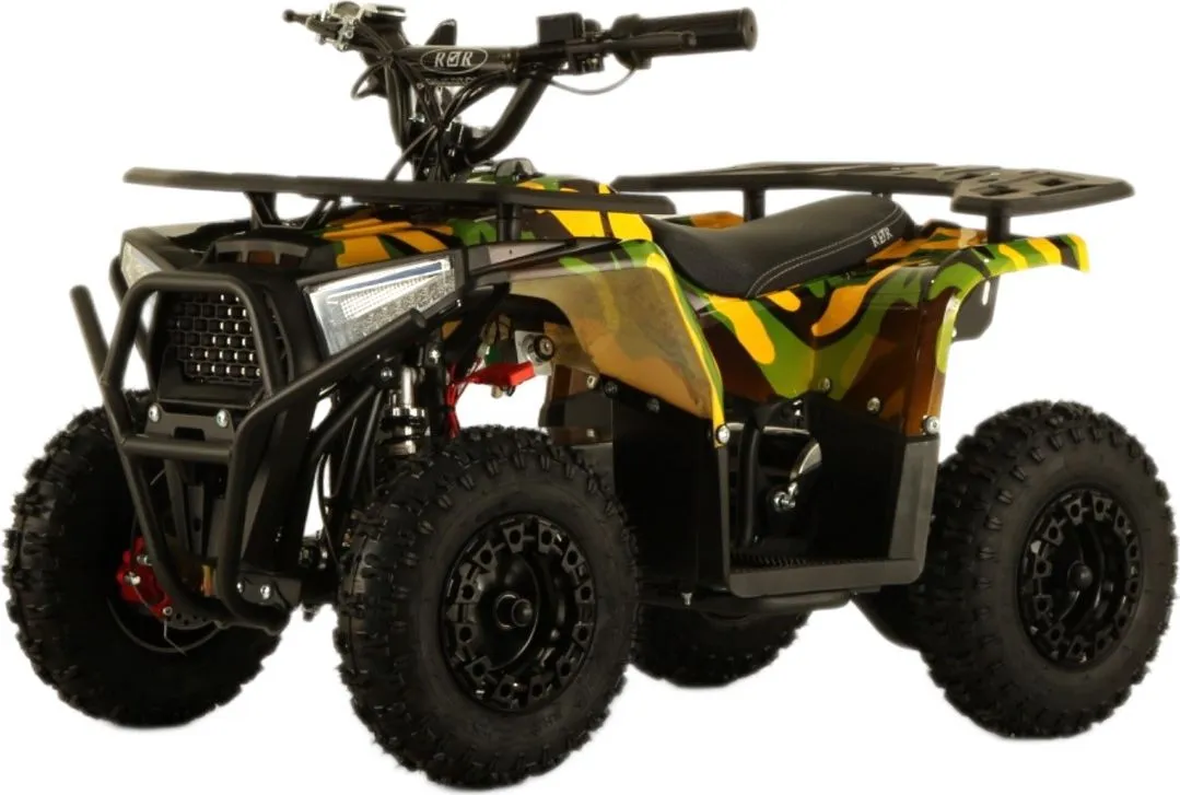 Детский электроквадроцикл RiverToys MIKA желтый камуфляж