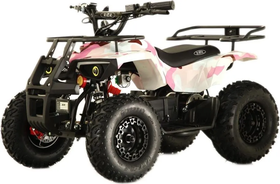 Детский электроквадроцикл RiverToys TIKI LUX розовый камуфляж