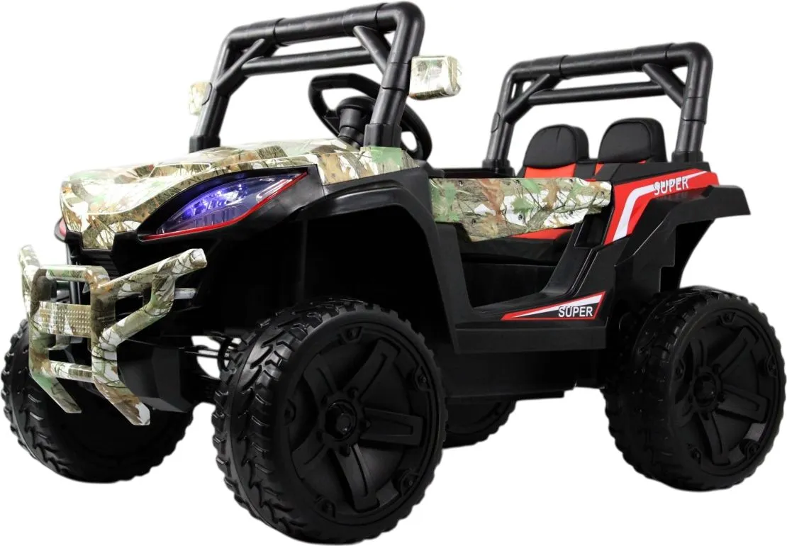 Детский электромобиль RiverToys L888LL зеленый камуфляж