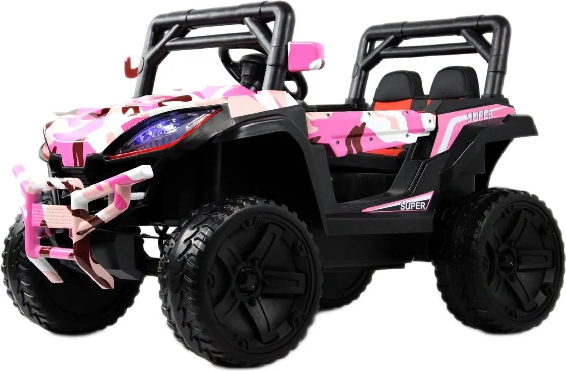 Детский электромобиль RiverToys L888LL розовый камуфляж