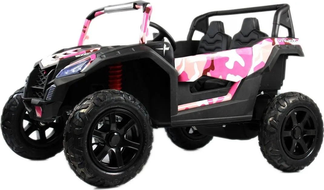 Детский электромобиль RiverToys M222MM розовый камуфляж