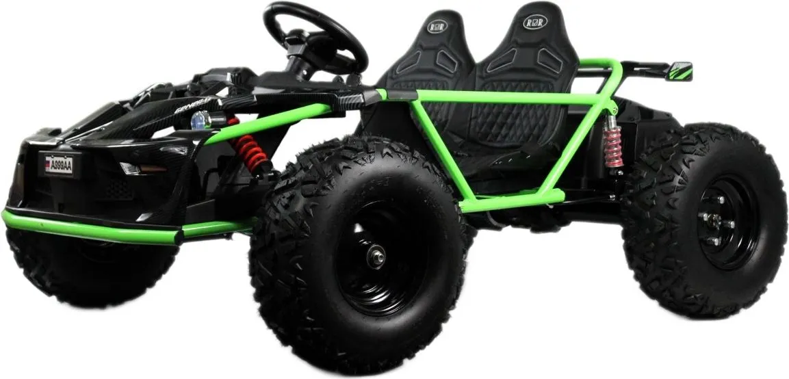 Детский электромобиль RiverToys A999AA зеленый карбон