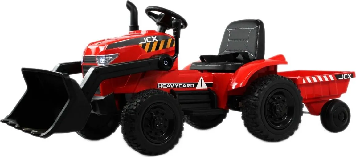 Детский электромобиль RiverToys трактор-погрузчик T333TT красный