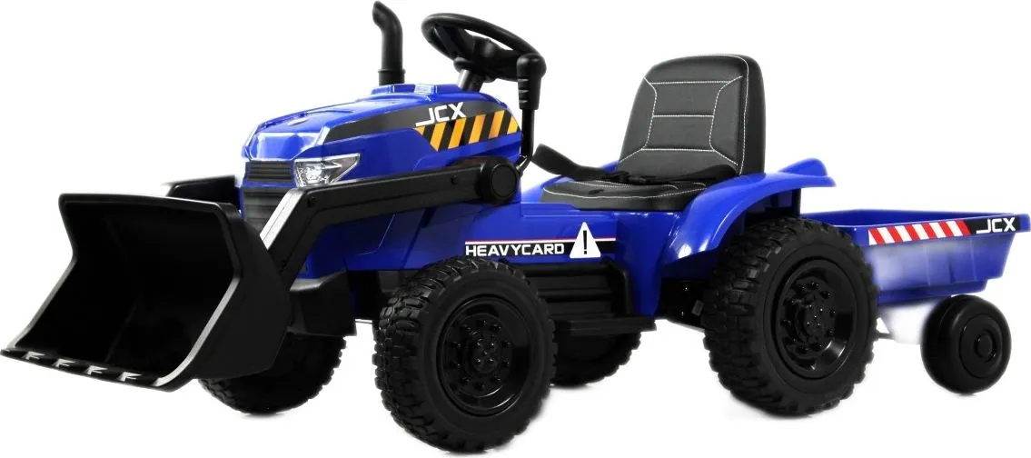 Детский электромобиль RiverToys трактор-погрузчик T333TT синий