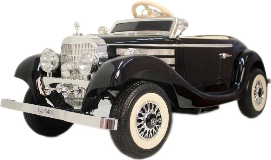 Детский электромобиль RiverToys Mercedes-Benz Typ 540K (M111MM) черный глянец