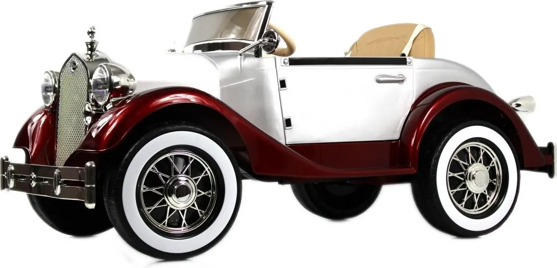 Детский электромобиль RiverToys X005XX красно-серебристый