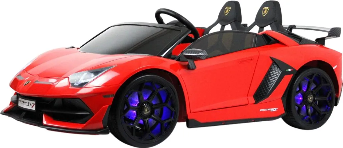 Детский электромобиль RiverToys Lamborghini Aventador SVJ (A111MP) красный