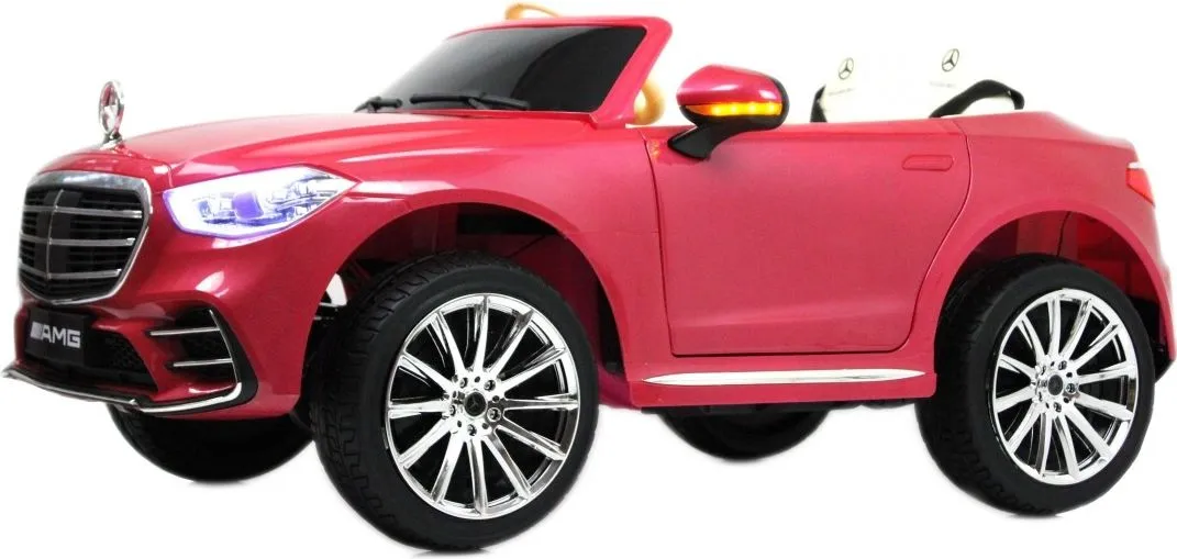 Детский электромобиль RiverToys М333БХ 4WD розовый глянец