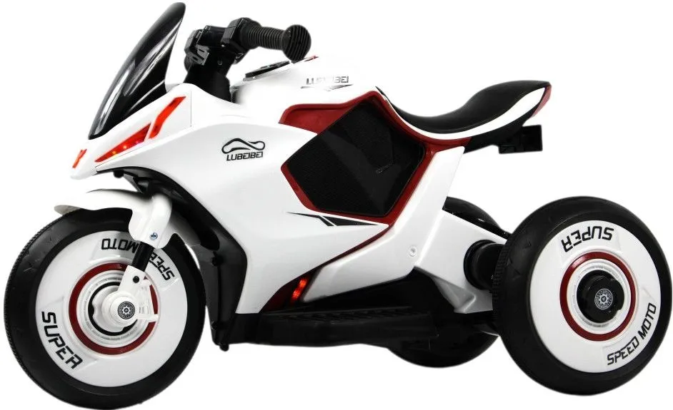 Детский электромотоцикл RiverToys (G004GG-WHITE) белый