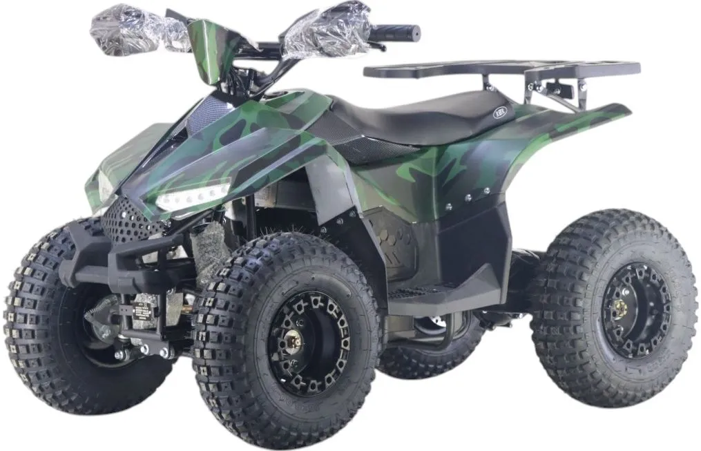 Детский электроквадроцикл RiverToys (LEON-48V-GREEN-CAMOUFLAGE) зеленый камуфляж