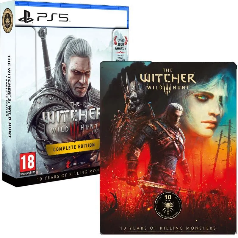 Игра Witcher 3 Wild Hunt 10 Years Killing Monsters Limited Steelbook Edition (PS5, русская версия)